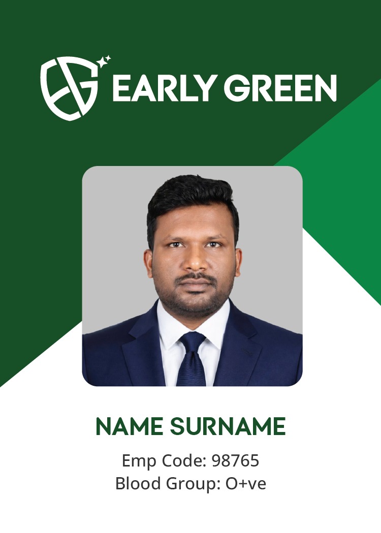 Early Green ID card